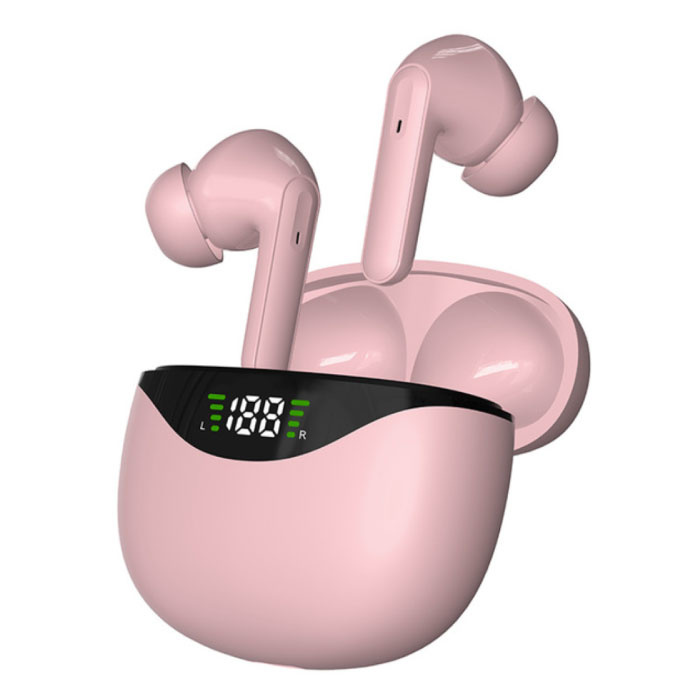 Bezprzewodowe słuchawki douszne JS12 Air Pro - Słuchawki douszne ze sterowaniem dotykowym TWS Bluetooth 5.1 Różowe