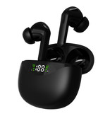 LZQLY Écouteurs sans fil JS12 Air Pro - Écouteurs à commande tactile TWS Bluetooth 5.1 Noir