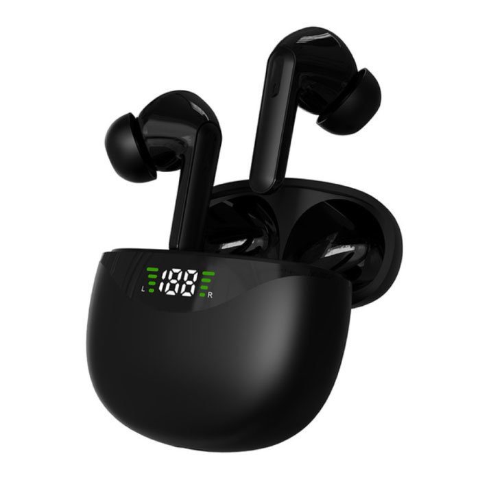 Auriculares inalámbricos JS12 Air Pro - Auriculares con control táctil TWS Bluetooth 5.1 Negro