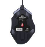 MKESPN X15 Optische Gaming-Maus mit Kabel – 12 Tasten mit Makros – RGB-Farben – Rechtshänder mit DPI-Anpassung bis zu 12800 DPI – Schwarz