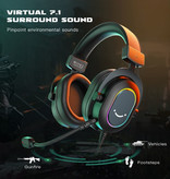 Fifine RGB Gaming Headset - For PS4/XBOX/Switch/PC 7.1 Surround Sound - Headphones Headphones with Microphone Black