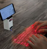 LEING FST M1 Laser Keyboard – tragbare Mini-virtuelle Tastatur LED-Projektion kabellos – kompatibel mit PC, Laptop und Smartphone – weiß