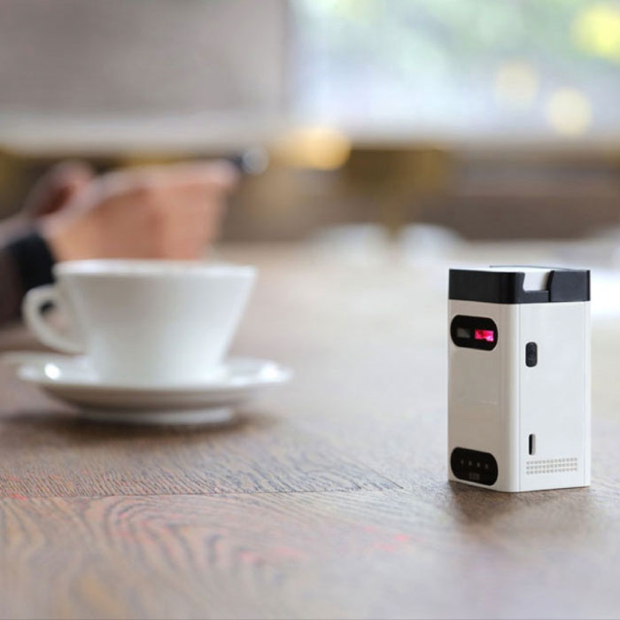 LEING FST M1 Laser Keyboard – tragbare Mini-virtuelle Tastatur LED-Projektion kabellos – kompatibel mit PC, Laptop und Smartphone – weiß