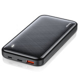 Essager Power Bank 10 000 mAh avec 2 ports de charge - Chargeur de batterie externe PD 20 W Noir