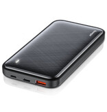 Essager Powerbank 10.000mAh met 2 Oplaadpoorten  - 20W PD Externe Batterij Oplader Zwart
