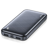 Essager Power Bank 10 000 mAh avec 2 ports de charge - Chargeur de batterie externe 2,1 A Noir