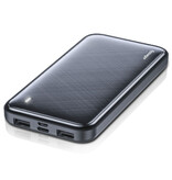 Essager Power Bank 10,000mAh with 2 Charging Ports - 2.1A External Battery Charger Black