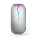 WMGW Ratón RGB Inalámbrico - 2.4GHz / 1600DPI / Óptico / Ergonómico / Ambidiestro - Blanco