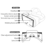 VRG Gafas 3D de Realidad Virtual VRGPRO para Smartphone - 120° FOV / Teléfonos de 5-7 pulgadas