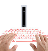DIGISKYJOY Tastiera Laser - Mini Tastiera Virtuale Portatile Proiezione LED Wireless - Compatibile con PC, Laptop e Smartphone - Rosso Scuro
