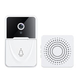 KAJIAN Timbre inalámbrico X3 con cámara y WiFi - Intercomunicador Smart Home Security - Visión nocturna por infrarrojos y detección de movimiento