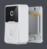 KAJIAN Sonnette sans fil X3 avec caméra et WiFi - Intercom Smart Home Security - Vision nocturne IR et détection de mouvement
