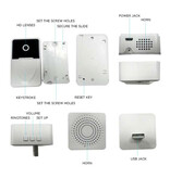 KAJIAN Bezprzewodowy dzwonek do drzwi X3 z kamerą i WiFi - Interkom Inteligentne bezpieczeństwo w domu - Noktowizor na podczerwień i wykrywanie ruchu