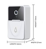 KAJIAN Sonnette sans fil X3 avec caméra et WiFi - Intercom Smart Home Security - Vision nocturne IR et détection de mouvement