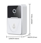 KAJIAN X3 Draadloze Deurbel met Camera en WiFi - Intercom Smart Home Security - IR Night Vision en Bewegingsdetectie