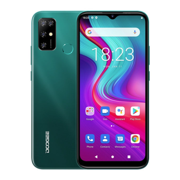 Smartphone X96 Pro Tropical Green - SIM débloqué gratuit - 4 Go de RAM - 64 Go de stockage - Caméra quadruple 13MP - Batterie 5400mAh