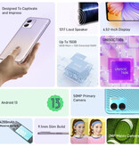 Doogee N50 Smartphone Fairy Pink – Octa Core – 8 GB RAM – 128 GB pamięci – Aparat 50 MP – Bateria 4200 mAh