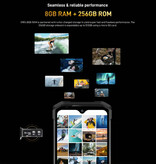 Doogee Smartfon S98 Outdoor w kolorze czarnym – ośmiordzeniowy, 8 GB RAM, 256 GB pamięci masowej, aparat 64 MP, bateria 6000 mAh