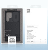 Nillkin Funda Samsung Galaxy S23 CamShield con deslizador de cámara - Funda a prueba de golpes negra