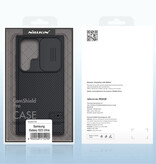 Nillkin Samsung Galaxy S23 CamShield Hoesje met Camera Slide - Shockproof Case Cover Zwart