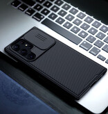 Nillkin Funda Samsung Galaxy S23 Plus CamShield con cámara deslizable - Funda a prueba de golpes negra