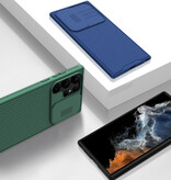 Nillkin Samsung Galaxy S23 Plus CamShield Hoesje met Camera Slide - Shockproof Case Cover Blauw