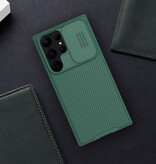 Nillkin Etui Samsung Galaxy S23 CamShield z suwakiem na aparat — wstrząsoodporne etui w kolorze zielonym