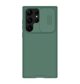 Nillkin Samsung Galaxy S23 Ultra CamShield Case with Camera Slide - Shockproof Case Cover Green