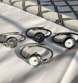 Stuff Certified® Montre Vintage pour Femme - Montre-Bracelet à Quartz de Luxe Noir