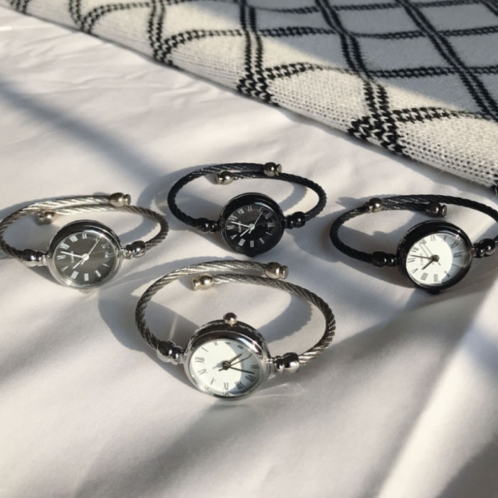 Stuff Certified® Orologio Vintage da Donna - Orologio da Polso al Quarzo di Lusso Argento