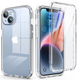 Stuff Certified® Custodia in silicone trasparente a 360° per iPhone 14 Full Body