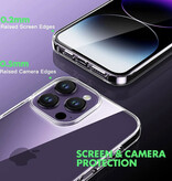 Stuff Certified® Coque en silicone transparente à 360° pour iPhone 14 Pro Max