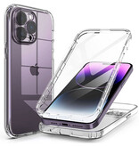 Stuff Certified® Coque en silicone transparente à 360° pour iPhone 14 Pro Max