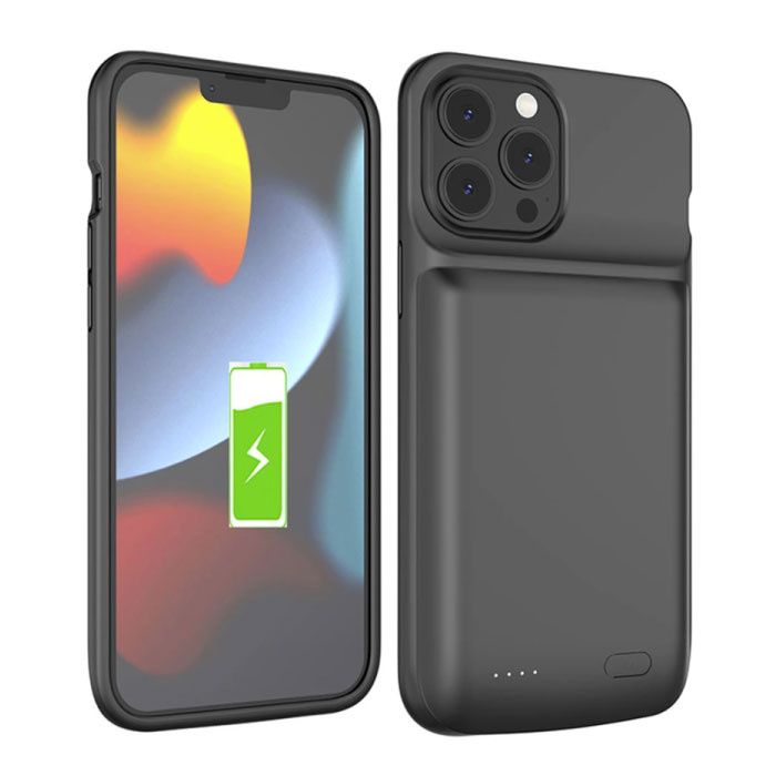 Stuff Certified® iPhone 12 Powercase 10 000 mAh Etui Powerbank Ładowarka Etui na baterie Czarne - Copy