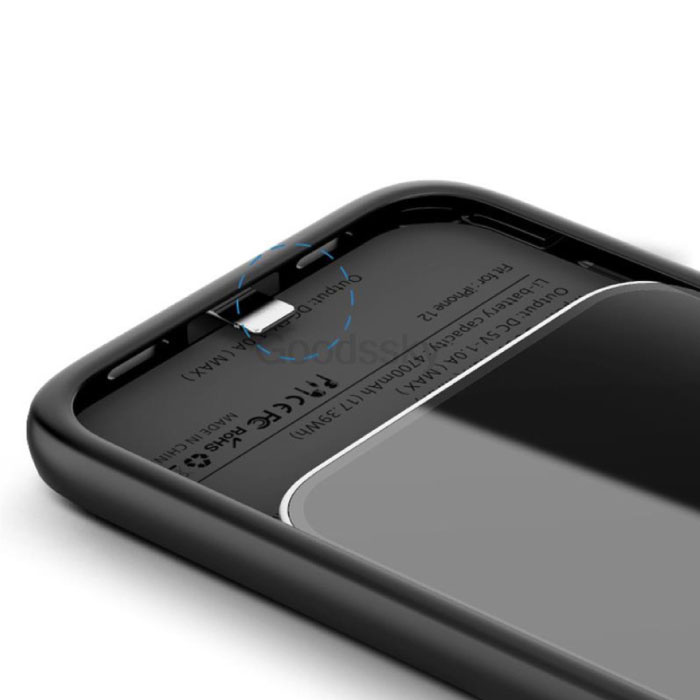 Stuff Certified® iPhone 12 Powercase 10 000 mAh Etui Powerbank Ładowarka Etui na baterie Czarne - Copy