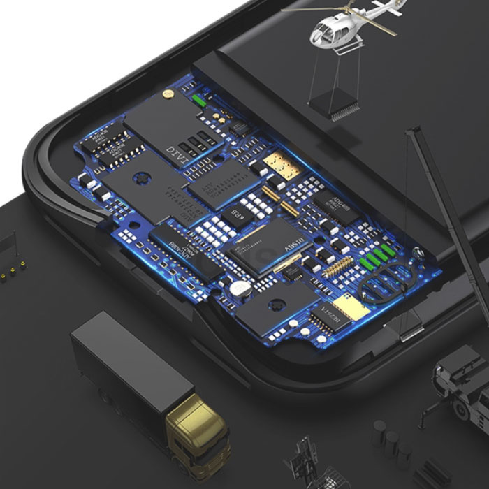 Stuff Certified® iPhone 12 Powercase 10 000 mAh Etui Powerbank Ładowarka Etui na baterie Czarne - Copy