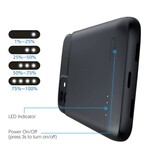 Stuff Certified® iPhone 13 Powercase 4800mAh - Chargeur de boîtier de batterie Powerbank Noir