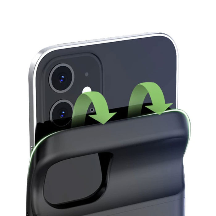 Stuff Certified® iPhone 13 Powercase 4800 mAh – Powerbank-Akku-Ladegerät, Schwarz