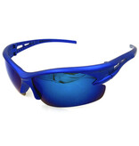 OULAIOI Polarisierte Ski-Sonnenbrille – Sport-Skibrille in den Farben Blau