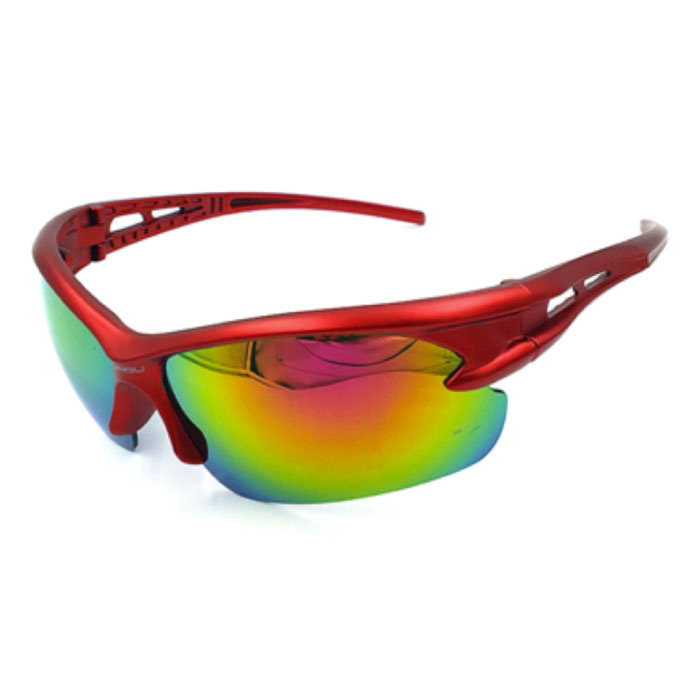 Lunettes de soleil de ski polarisées - Lunettes de ski sport Shades Red