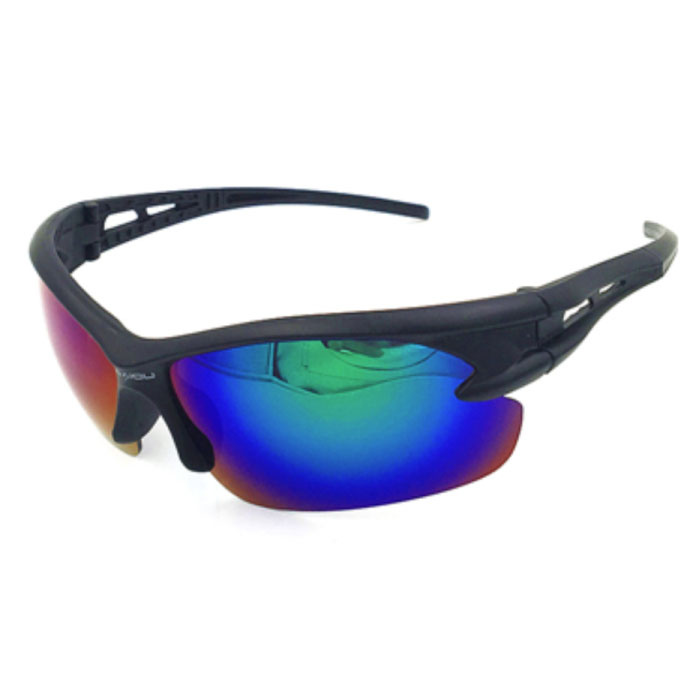 OULAIOI Lunettes de soleil de ski polarisées - Lunettes de ski de sport Shades Black