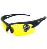 OULAIOI Occhiali da sole da sci polarizzati - Occhiali da sci sportivi sfumature nero giallo