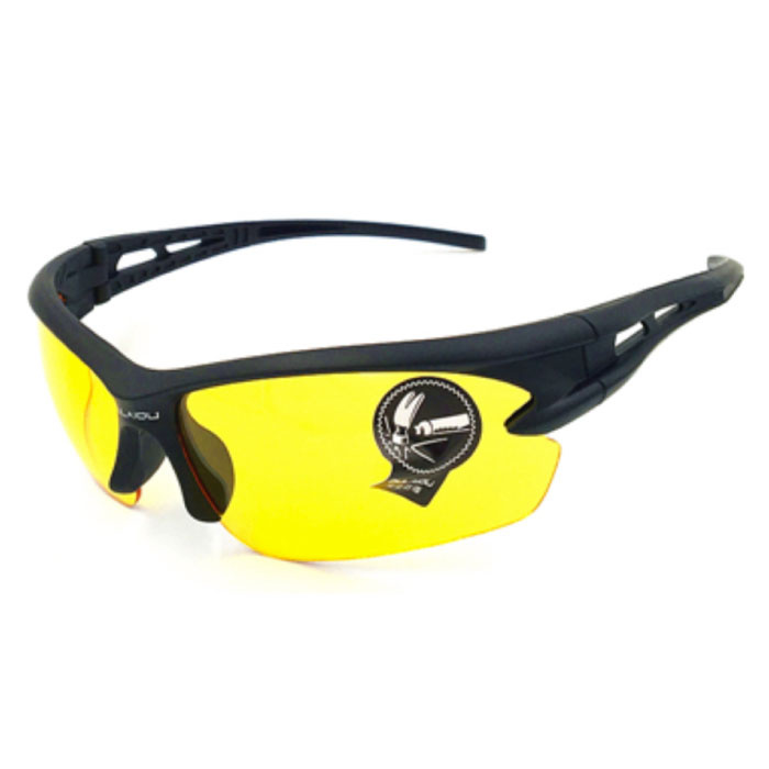 Okulary przeciwsłoneczne z polaryzacją - sportowe gogle narciarskie w odcieniach czerni i żółci