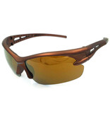 OULAIOI Lunettes de soleil de ski polarisées - Lunettes de ski sport Shades Brown