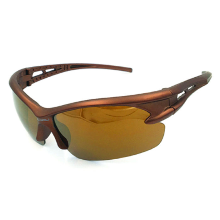 Lunettes de soleil de ski polarisées - Lunettes de ski sport Shades Brown