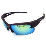 OULAIOI Lunettes de soleil de ski polarisées - Lunettes de ski de sport Shades Black Blue
