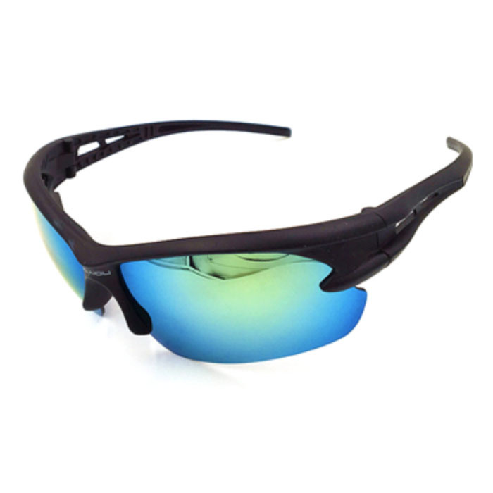 OULAIOI Polarisierte Ski-Sonnenbrille – Sport-Skibrille in den Farben Schwarz, Blau