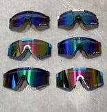 PIT VIPER Gepolariseerde Zonnebril - Fiets Ski Sport Bril Shades UV400 Geel