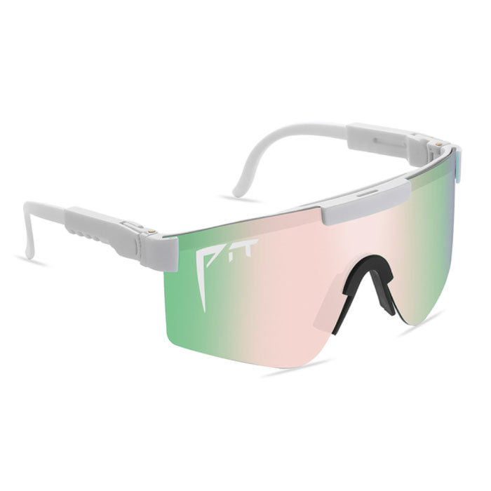 Okulary polaryzacyjne - Rowerowe Narciarskie Okulary Sportowe Odcienie UV400 Zielony Różowy