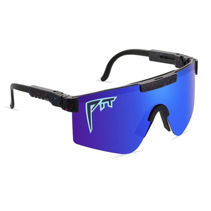 PIT VIPER Polarisierte Sonnenbrille – Fahrrad-Ski-Sportbrille, UV400-Blau